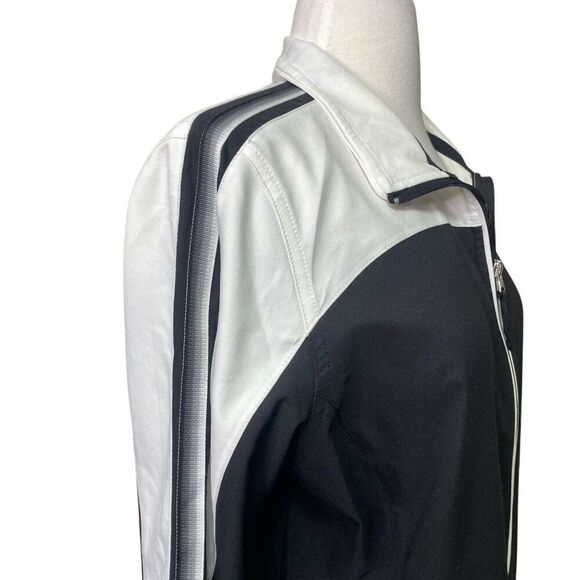 Made For Life Black and White Zip Up Jacket Size Medium - Picture 6 of 7